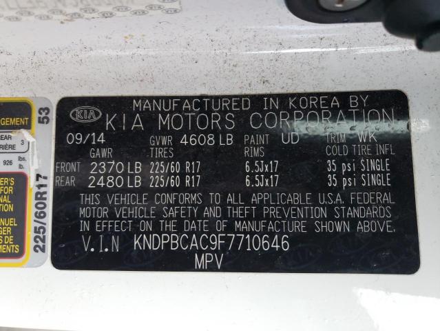 KNDPBCAC9F7710646 KIA Sportage Lx