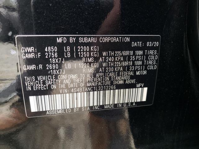 2020 SUBARU OUTBACK LI - 4S4BTANC1L3212266