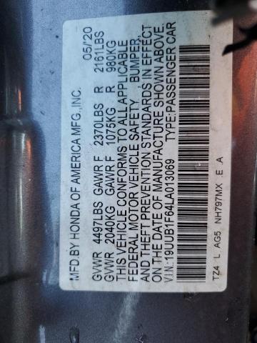2020 ACURA TLX TECHNO - 19UUB1F64LA013069