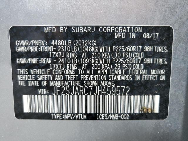 JF2SJARC7JH459572 Subaru Forester 2.5i Limited