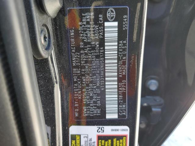 2022 TOYOTA CAMRY NIGH - 4T1S31AK6NU581764