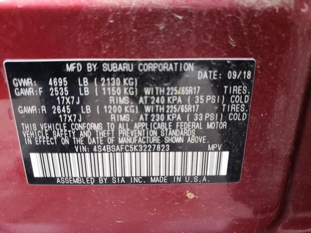 4S4BSAFC5K3227823 Subaru Outback 2.5i Premium