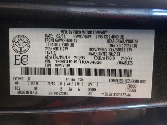 2017 FORD ESCAPE TIT - 1FMCU9J91HUA34628