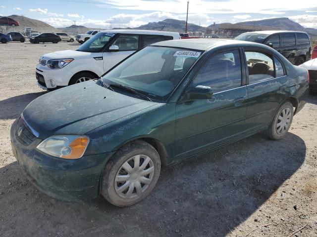 Salvage cars for sale at Las Vegas, NV auction: 2002 Honda Civic EX