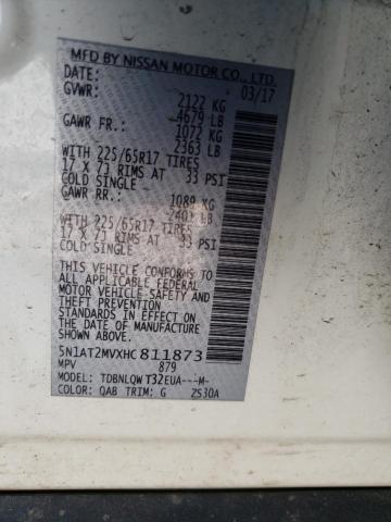 5N1AT2MVXHC811873 Nissan ROGUE SV