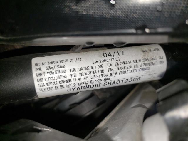 2017 YAMAHA FZ07 JYARM06E5HA012306