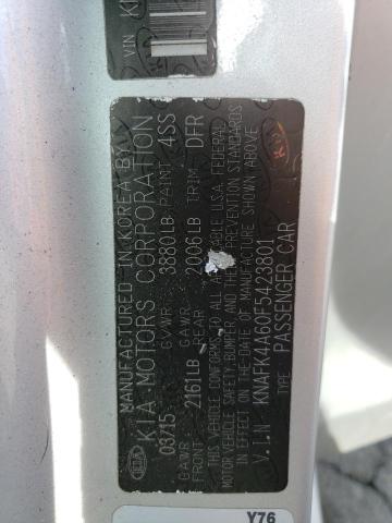 KNAFK4A60F5423801 KIA FORTE LX