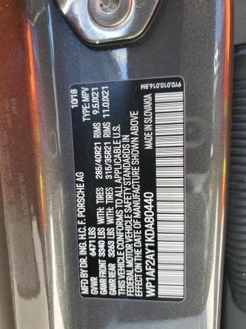 2019 PORSCHE CAYENNE TU - WP1AF2AY1KDA80440