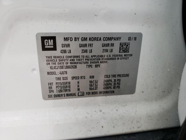 KL4CJ1SB7JB662639 Buick Encore Sport Touring