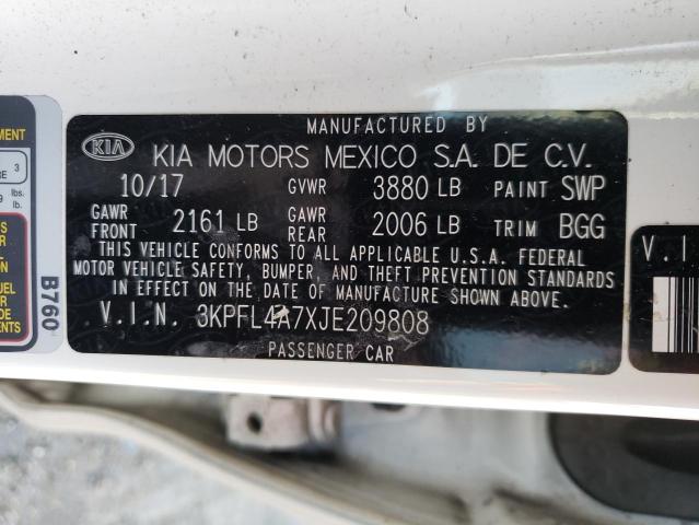 3KPFL4A7XJE209808 KIA FORTE LX
