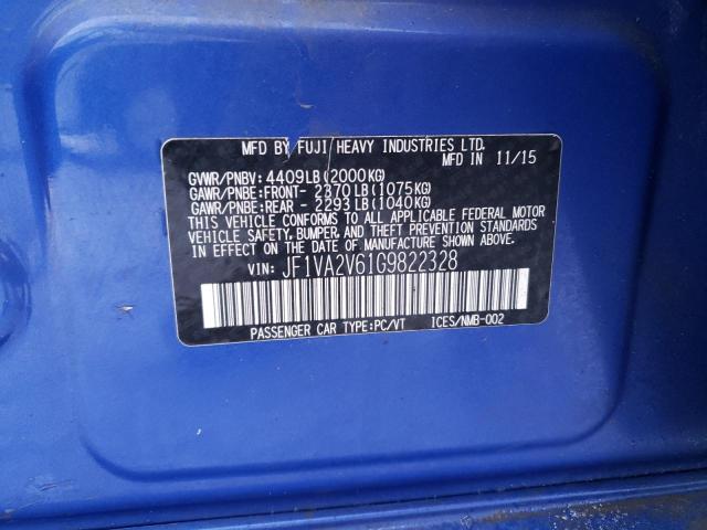 JF1VA2V61G9822328 Subaru Wrx Sti