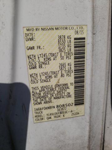 2015 NISSAN NV 1500 - 1N6BF0KM8FN808502
