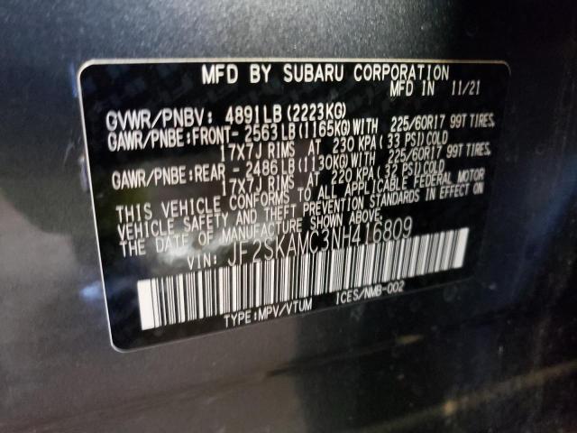 JF2SKAMC3NH416809 Subaru Forester Wilderness