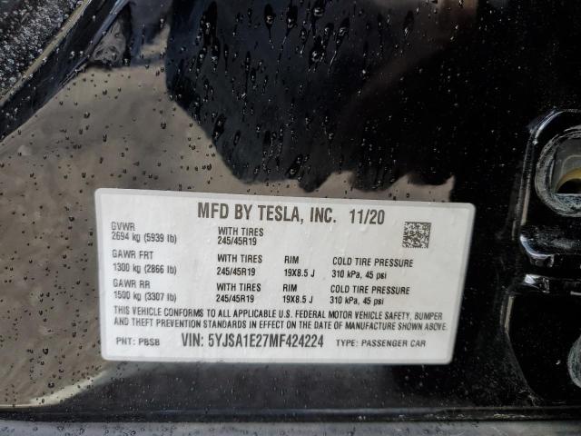 5YJSA1E27MF424224 Tesla MODEL S