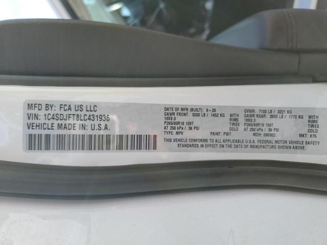 2020 DODGE DURANGO SS 1C4SDJFT8LC431936