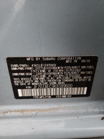 JF2GTAEC9K8389600 Subaru Crosstrek Premium