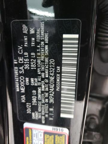 3KPA24AD1NE432120 KIA RIO LX