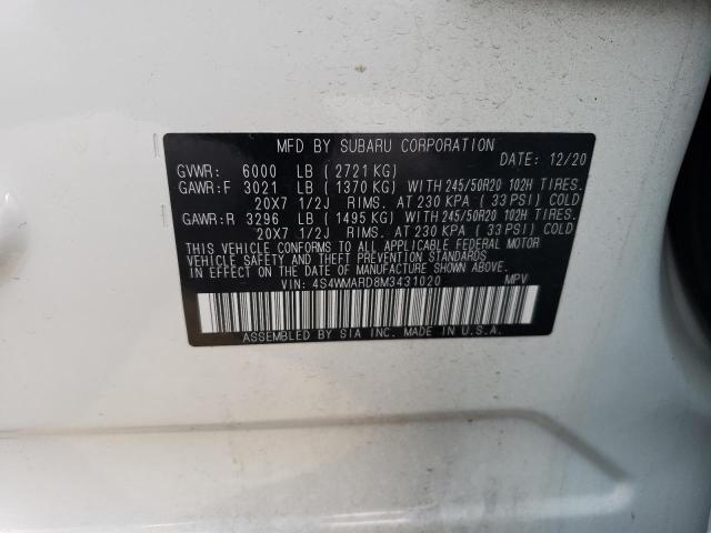 4S4WMARD8M3431020 Subaru Ascent Touring