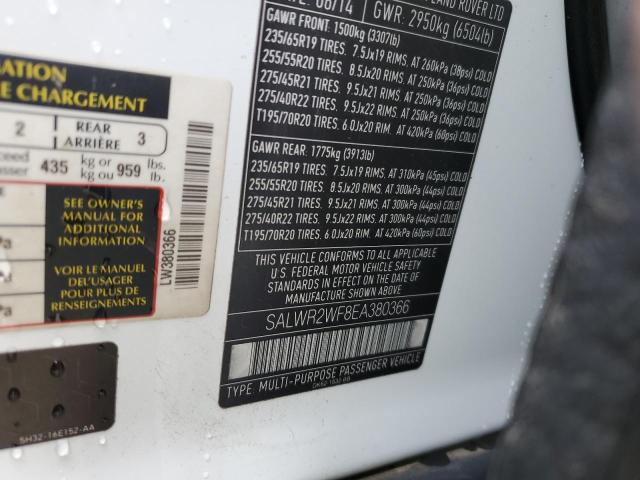 SALWR2WF8EA380366 Land Rover Range Rover Sport Hse