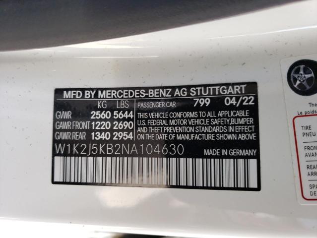 2022 MERCEDES-BENZ CLS 450 4M - W1K2J5KB2NA104630