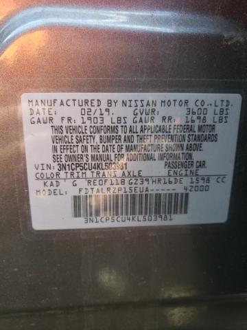3N1CP5CU4KL503981 Nissan KICKS S