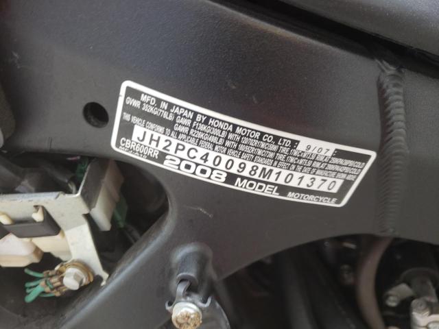 2008 HONDA CBR600 RR - JH2PC40098M101370