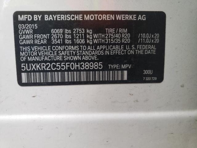 2015 BMW X5 SDRIVE3 - 5UXKR2C55F0H38985