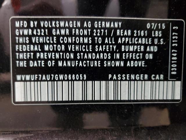 2016 VOLKSWAGEN GOLF R - WVWUF7AU7GW066059