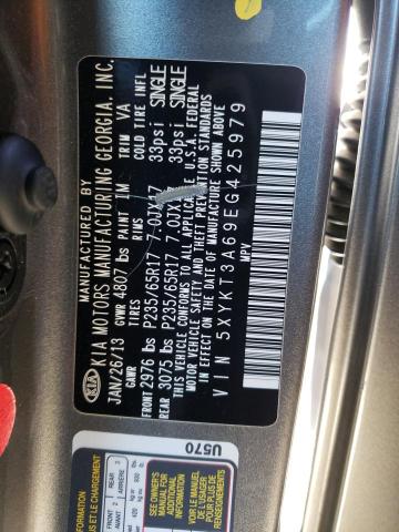 5XYKT3A69EG425979 KIA SORENTO LX