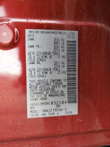 5N1AT2MT0FC852184 Nissan ROGUE S