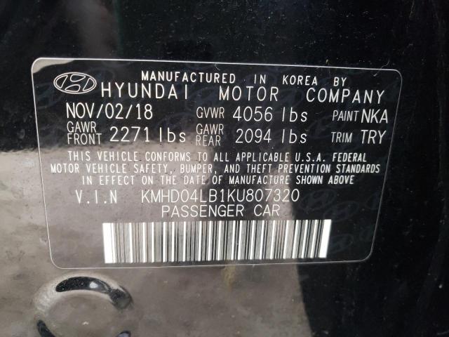 2019 HYUNDAI ELANTRA SP - KMHD04LB1KU807320