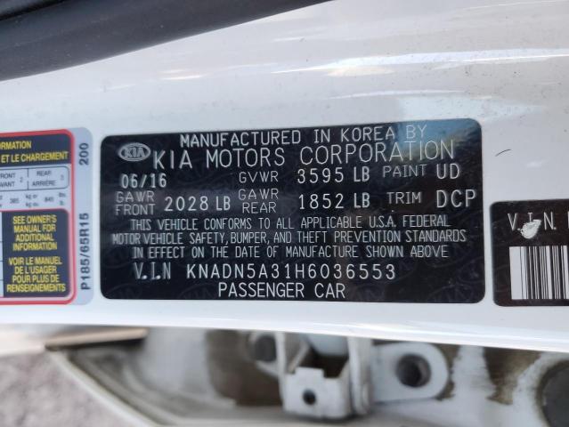 2017 KIA RIO EX - KNADN5A31H6036553