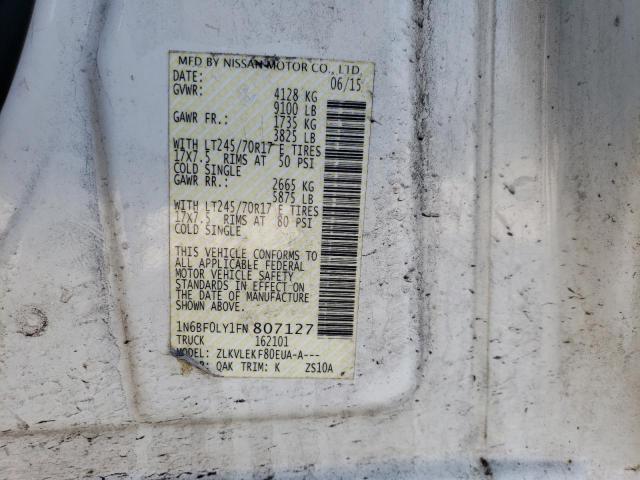 2015 NISSAN NV 2500 - 1N6BF0LY1FN807127