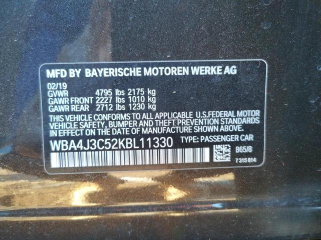 2019 BMW 430XI GRAN - WBA4J3C52KBL11330