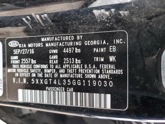 5XXGT4L35GG119030 KIA Optima Lx
