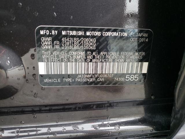 2015 MITSUBISHI LANCER EVO JA32W8FV3FU006707