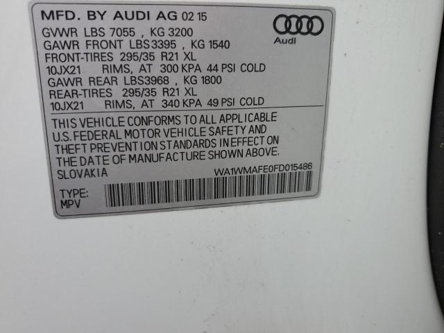 2015 AUDI Q7 TDI PRE - WA1WMAFE0FD015486