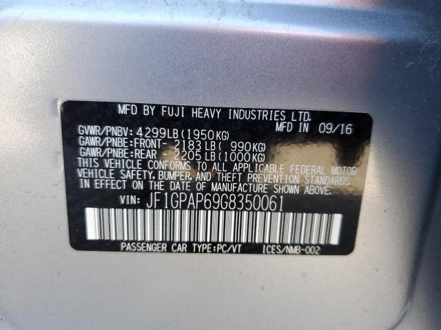 JF1GPAP69G8350061 Subaru Impreza Sport Premium