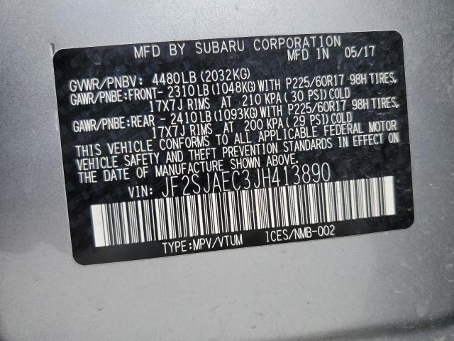 JF2SJAEC3JH413890 Subaru Forester 2.5i Premium
