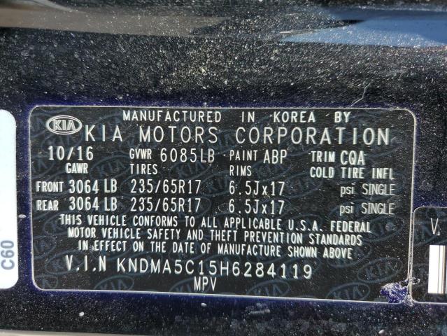 KNDMA5C15H6284119 KIA Sedona L
