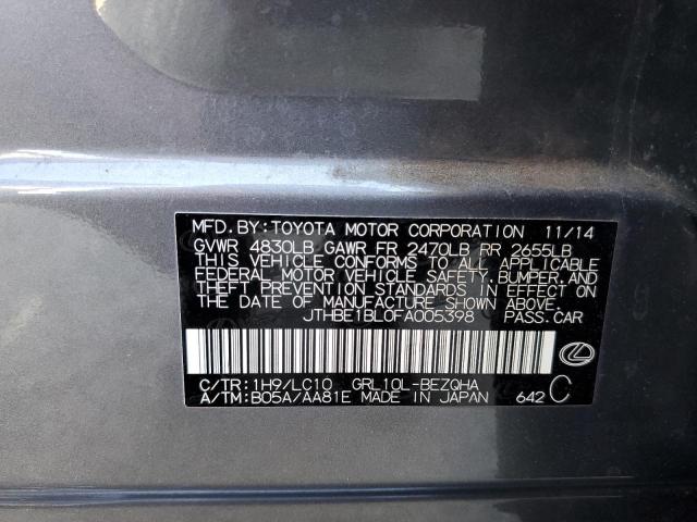 2015 LEXUS GS 350 - JTHBE1BL0FA005398