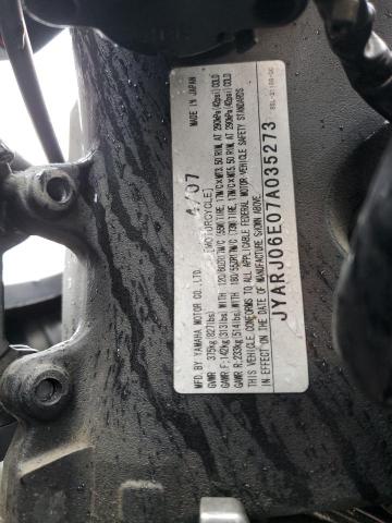 2007 YAMAHA YZFR6 S JYARJ06E07A035273