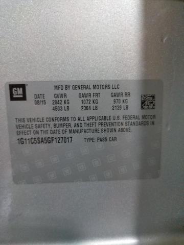 2016 CHEVROLET MALIBU LIM - 1G11C5SA5GF127017