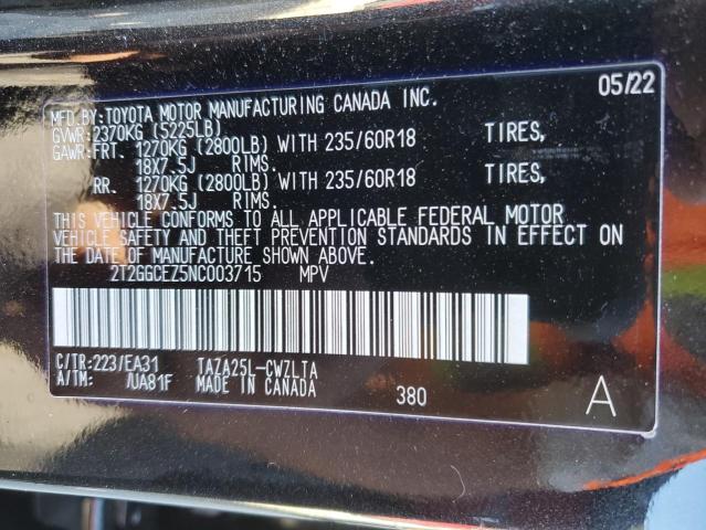 2022 LEXUS NX 350 2T2GGCEZ5NC003715
