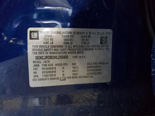 2017 CHEVROLET TRAX PREMI 3GNCJRSB2HL200400