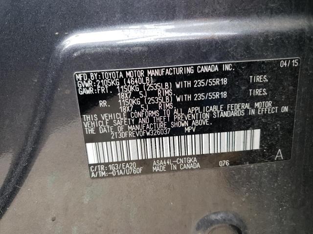 2T3DFREV0FW326037 Toyota Rav4 Limited