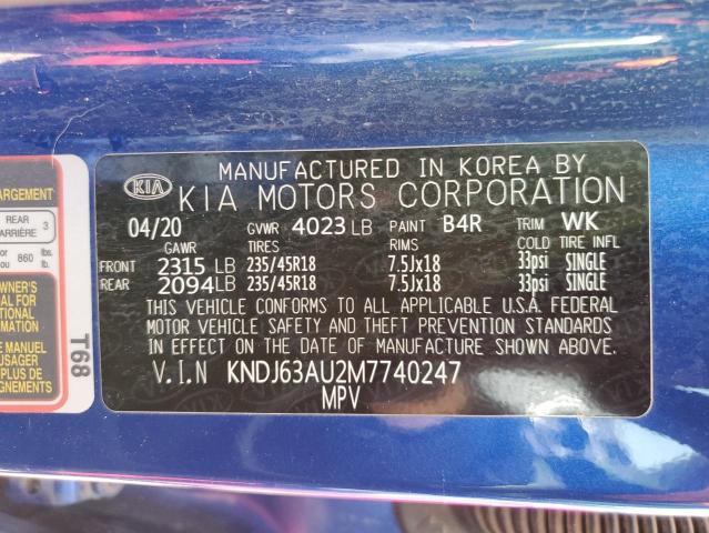 KNDJ63AU2M7740247 KIA Soul Gt Line
