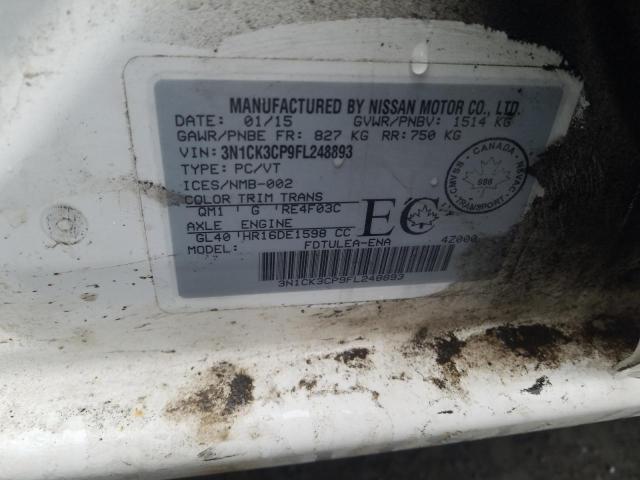 2015 NISSAN MICRA - 3N1CK3CP9FL248893