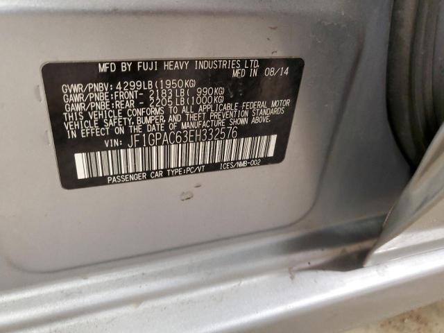 JF1GPAC63EH332576 Subaru Impreza Premium