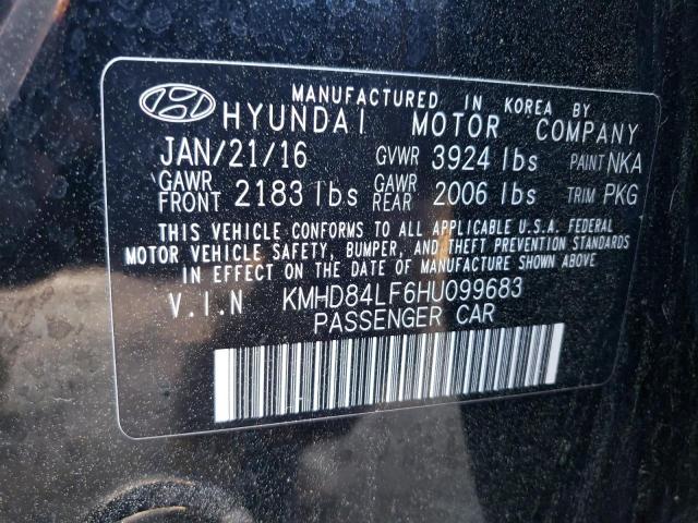 2017 HYUNDAI ELANTRA SE - KMHD84LF6HU099683